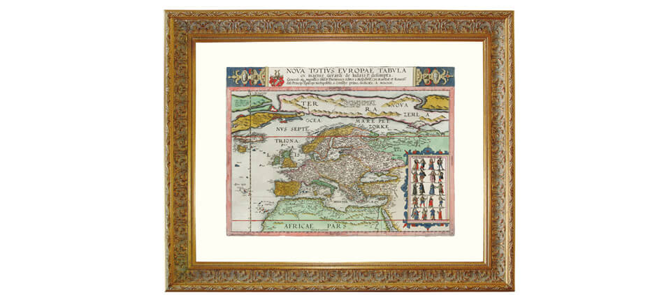 Carta dell'Europa De Jode 1593 1