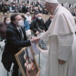 Quadro san Giuseppe con Bambino consegnato a Papa Francesco 3